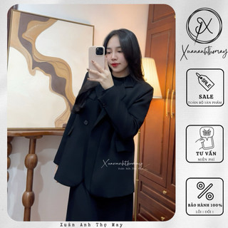 Áo blazer đen vạt kép (70cm) - Xuananhthomay