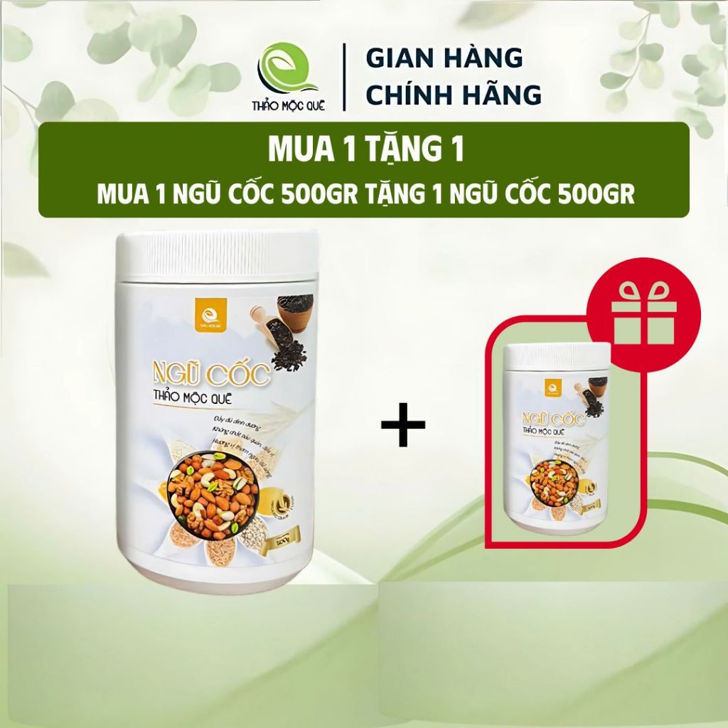 [ LIVE - MUA 1 NGŨ CỐC TẶNG 1 NGŨ CỐC ] Bột Ngũ Cốc Dinh Dưỡng Thảo Mộc Quê – Nguyên Chất, Thơm Ngon, Dễ Uống – Gói 500g
