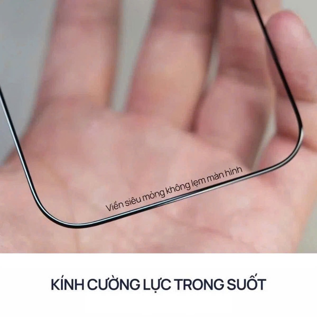 Kính Cường Lực iPhone Trong Suốt Viền Đen Siêu Mỏng 0.8mm Chính Hãng Gor KiNGBON MA-83