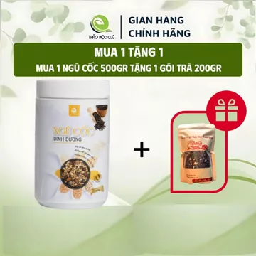 [ LIVE MUA 1 NGŨ CỐC TẶNG 1 GÓI TRÀ ] Bột Ngũ Cốc Dinh Dưỡng & Ngũ Cốc Thảo Mộc Quê 500gr Không Đường Không Hạt Đậu Nà