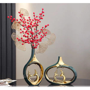 Bình gốm sứ cao cấp sang trọng trang trí phòng khách, phòng làm việc