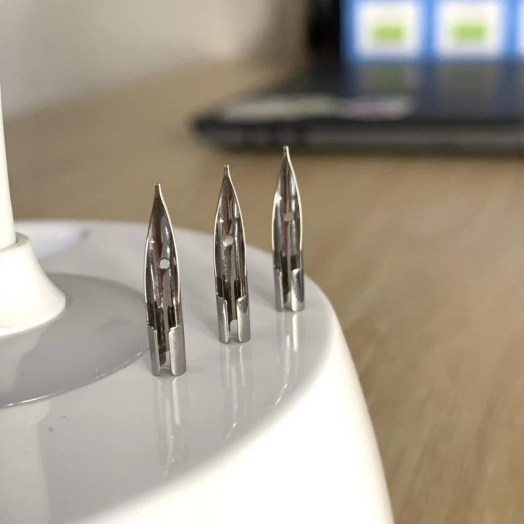 Combo 10 Ngòi Mài Đầu Hạt Gạo Siêu Êm Trơn Chuyên Dụng Cho Nhiều Dòng Bút Máy. Nét Chữ 0.38mm