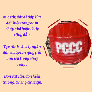 Thùng Phi/Phuy đựng Cát chữa c.há.y- Dùng trong thi công và trường hợp khẩn cấp PCCC cư'u h o ả