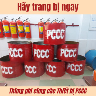Thùng Phi/Phuy đựng Cát chữa c.há.y- Dùng trong thi công và trường hợp khẩn cấp PCCC cư'u h o ả