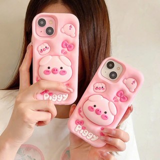 Ốp lưng iphone Heo PIGGY có giá đỡ hot trend Cho 6plus/7plus/x/xs/xsm/11/12/13/14/15/16/pro/plus/promax RABBI SLC
