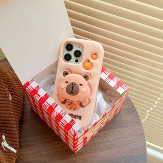 Ốp lưng iphone CAPYBARA có giá đỡ hot trend Cho 6plus/7plus/x/xs/xsm/11/12/13/14/15/16/pro/plus/promax RABBI SLC