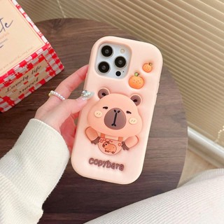 Ốp lưng iphone CAPYBARA có giá đỡ hot trend Cho 6plus/7plus/x/xs/xsm/11/12/13/14/15/16/pro/plus/promax RABBI SLC