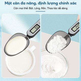 Cân Điện Tử Kiểu Muỗng Cân nhà bếp kỹ thuật số 0,1g / 500g, Cân thìa đo điện bằng thép không gỉ, có hai đầu thìa