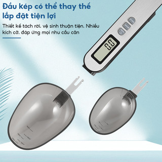 Cân Điện Tử Kiểu Muỗng Cân nhà bếp kỹ thuật số 0,1g / 500g, Cân thìa đo điện bằng thép không gỉ, có hai đầu thìa