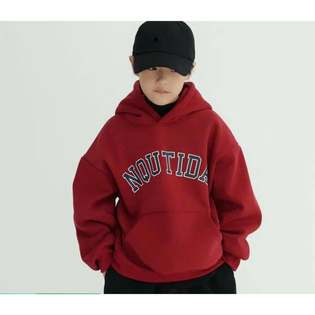 Áo HOODIE NỈ LÓT NHUNG cho bé trai, chất dày mềm mịn, không bai xù. Lớp nhung mềm êm ấm, Dáng thời trang, size 17-60kg