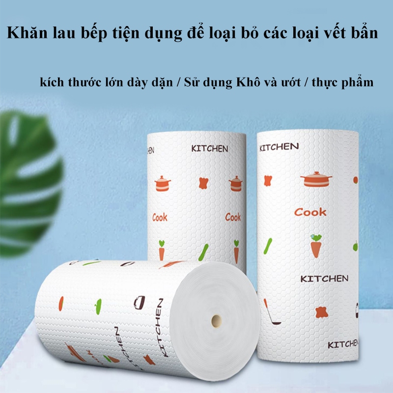 combo 3 Cuộn 40 khăn lau bếp đa năng SH0019, khăn lau tay nhà bếp có thể tái sử dụng, khăn vải lau bếp