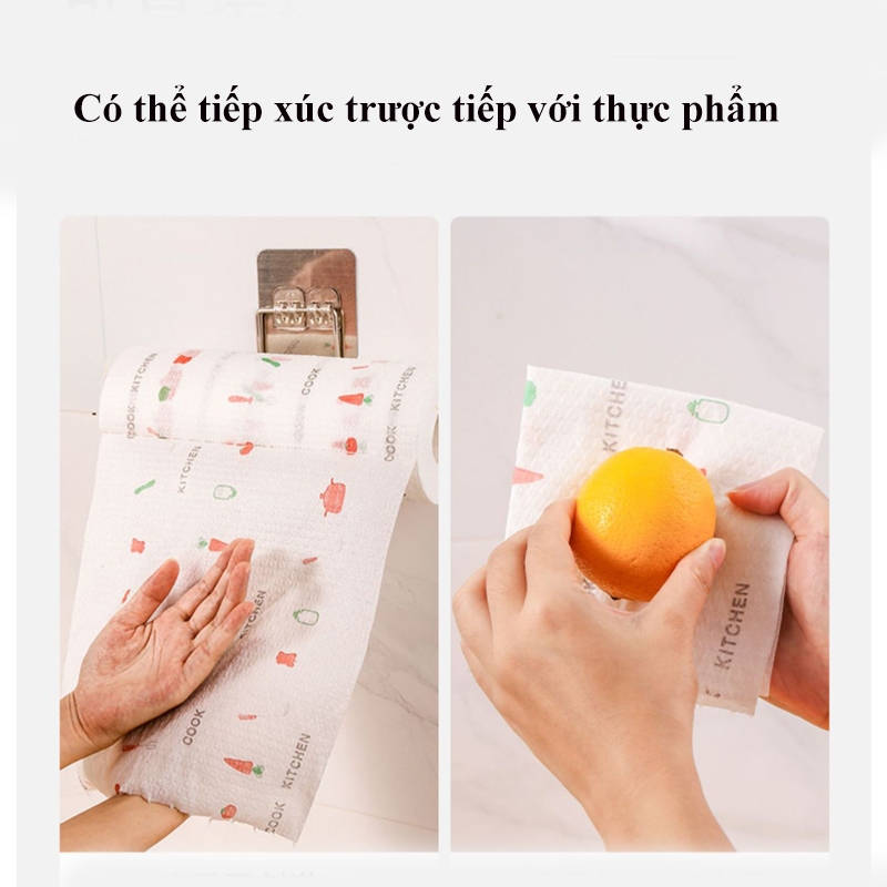 combo 3 Cuộn 40 khăn lau bếp đa năng SH0019, khăn lau tay nhà bếp có thể tái sử dụng, khăn vải lau bếp