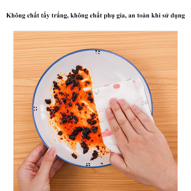 combo 3 Cuộn 40 khăn lau bếp đa năng SH0019, khăn lau tay nhà bếp có thể tái sử dụng, khăn vải lau bếp