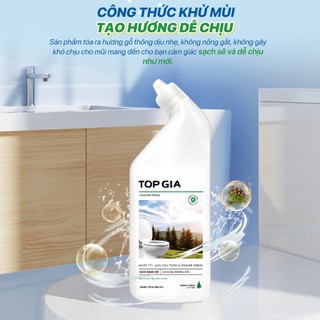 Nước Tẩy Rửa Bồn Cầu TOPGIA Hương Gỗ Thông, Tẩy Sạch Không Cần Chà, Bảo Vệ Men Sứ