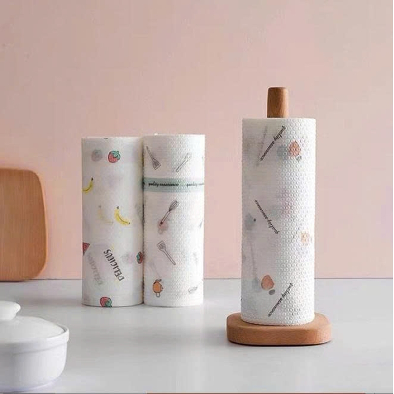 combo 3 Cuộn 40 khăn lau bếp đa năng SH0019, khăn lau tay nhà bếp có thể tái sử dụng, khăn vải lau bếp