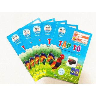 Sách - 5 Cuốn Tập Tô Tập 2 (4-6 tuổi) Mẫu chữ viết trong trường tiểu học - ndbooks