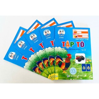 Sách - 5 Cuốn Tập Tô Tập 2 (4-6 tuổi) Mẫu chữ viết trong trường tiểu học - ndbooks