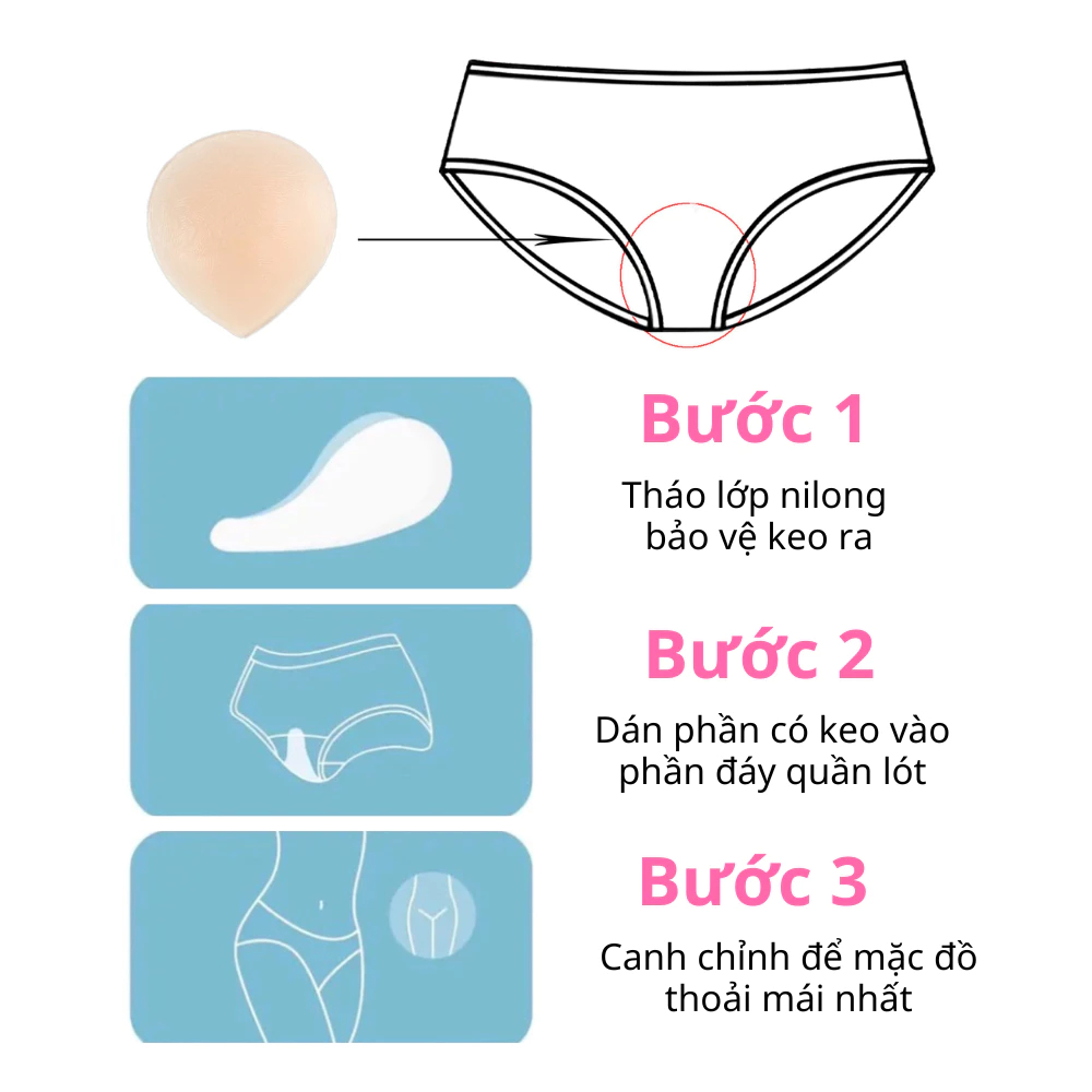 [Peinn] Miếng dán lót che khuyết điểm vùng chữ V,che rãnh hỗ trợ mặc quần Legging, Quần Bó, Bikini - HT015