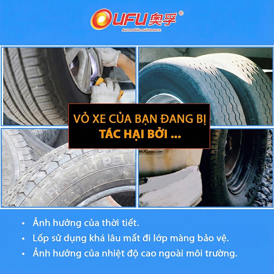 Vệ Sinh & Bảo Dưỡng Đánh Bóng Vỏ Xe OUFU AF-1103 720ml Phù Hợp Cho Nhiều Dòng Xe Ô Tô Xe Hơi Xe Tải Xe Máy