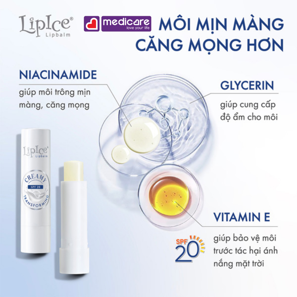 Son dưỡng môi LIPICE Spf20 3.3g