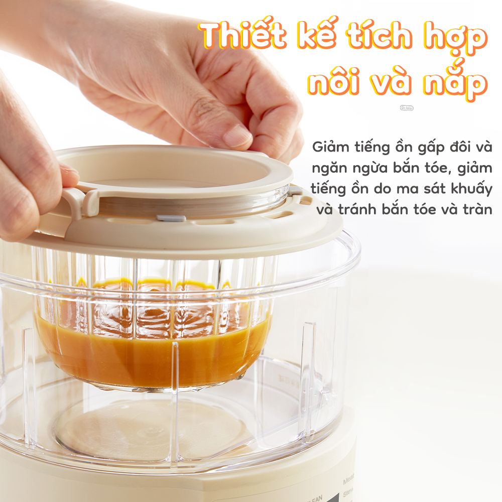 Máy Xay Nấu Thức Ăn Dr.Isla FM02 240ml – 9 Chế Độ, Hấp Nấu & Xay Tự Động, Menu Thông Minh Cho Bé