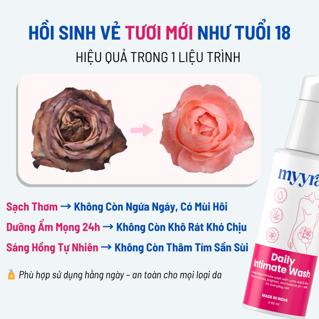 [SÁNG DA MỜ THÂM] Dung Dịch Vệ Sinh Phụ Nữ Giúp Trắng Da, Mờ Thâm, Làm Sạch, Cân Bằng Độ PH, Dưỡng Ẩm