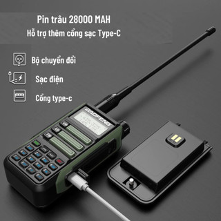 Bộ Đàm Baofeng UV-16R Pro 2 Chiều Chống Thấm Nước IP68 Gồm 128 Kênh Nhớ, Chế Độ UHF/VHF BH 2 Năm