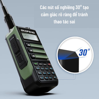 Bộ Đàm Baofeng UV-16R Pro 2 Chiều Chống Thấm Nước IP68 Gồm 128 Kênh Nhớ, Chế Độ UHF/VHF BH 2 Năm