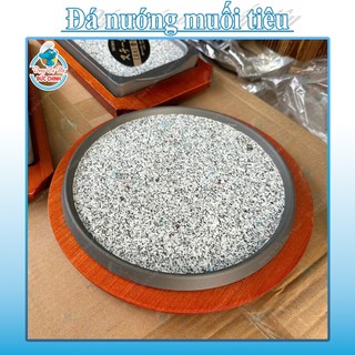 Đá Nướng Muối Tiêu Kèm Lót Gỗ – Bộ Dụng Cụ Nướng Tại Bàn An Toàn & Tiện Lợi