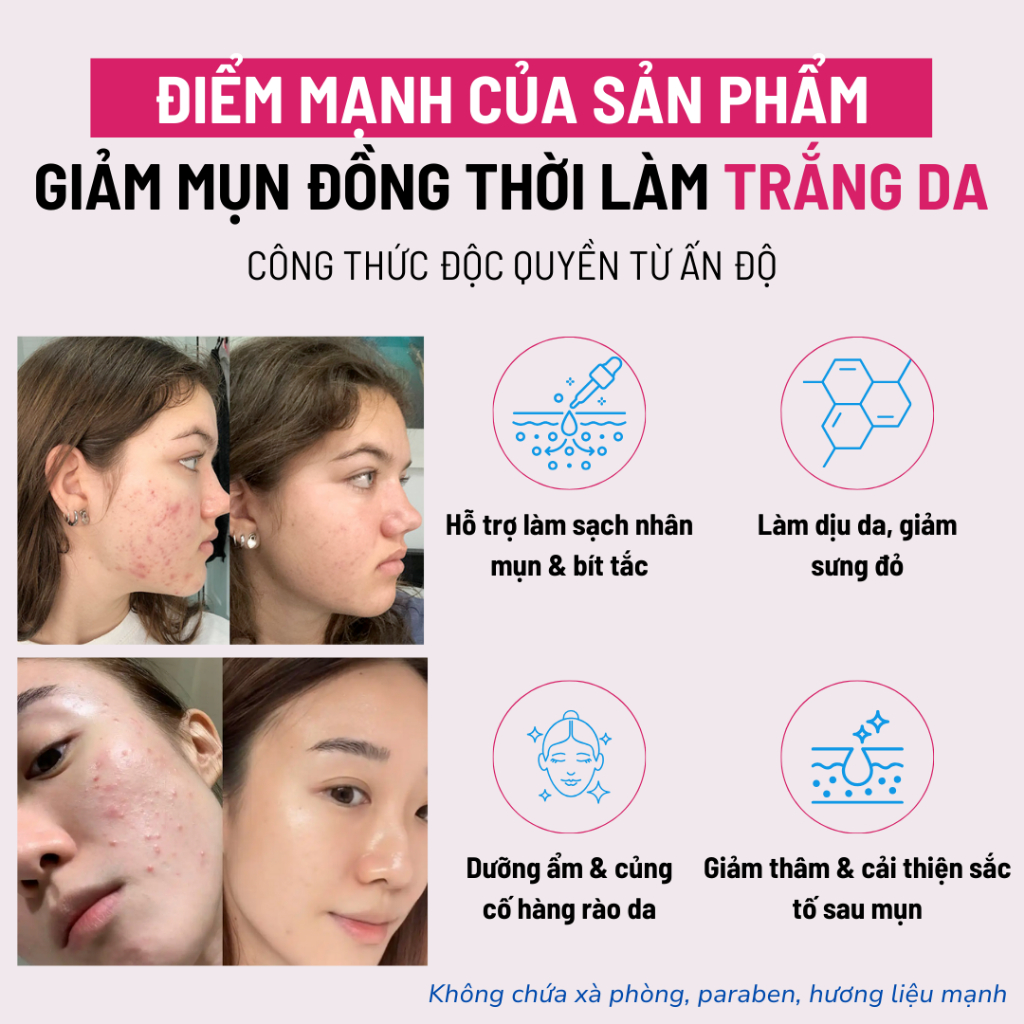 Serum Giảm Các Loại Mụn, Trắng Da, Mờ Thâm Mụn, Đều Màu Da, Phục Hồi Hàng Rào Bảo Vệ Da Hiệu Quả, Nhanh Chóng