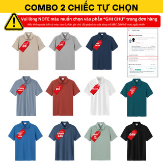 Combo 2 Áo Polo Nam AIRCOOL POLO Thời Trang Nam Biluxury 8APCB428 Thoáng Mát Thấm Hút Mồ Hôi