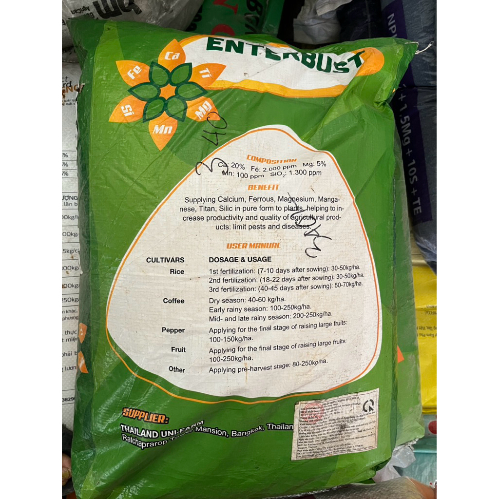 1 Bao Trung vi lượng thái 25 kg- Rải gốc- Bổ sung vi lượng chp cây trồng