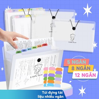 Túi đựng tài liệu A4 cặp file, đựng tài liệu A4 12 ngăn, kẹp dọc quyển chống mài mòn, bảo vệ hồ sơ giấy kiểm tra