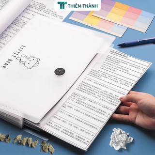 Túi đựng tài liệu A4 cặp file, đựng tài liệu A4 12 ngăn, kẹp dọc quyển chống mài mòn, bảo vệ hồ sơ giấy kiểm tra