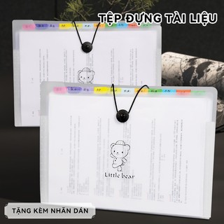 Túi đựng tài liệu A4 cặp file, đựng tài liệu A4 12 ngăn, kẹp dọc quyển chống mài mòn, bảo vệ hồ sơ giấy kiểm tra