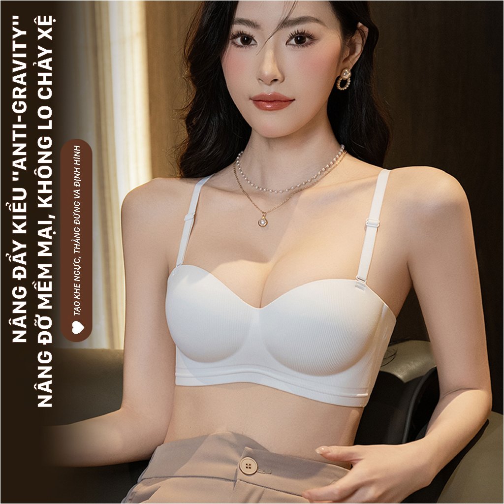 COMBO 2 Áo Lót Nâng Ngực UNILOVE Tạo Khe Kháng Khuẩn Bra Áo Lót Đúc Su Không Gọng Không Lộ Viền 2323