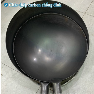 chảo thép carbon 34cm chông dinh chảo xào chảo chiên