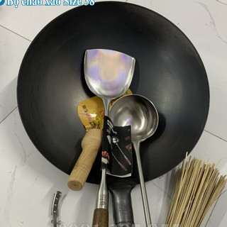 chảo thép carbon 34cm chông dinh chảo xào chảo chiên