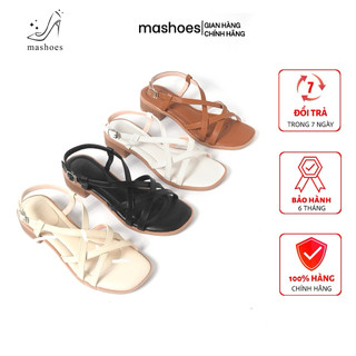 SANDAL NỮ CHÉO ĐAN DÂY HẬU CÀI CAO 3p MỀM ÊM CHÂN mashoes D4795
