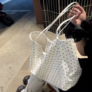 Túi Tote Chấm Bi Dễ Thương Siêu Nhẹ style Hàn