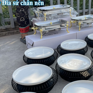Đĩa Sứ Chấn Nến, Đĩa Sứ Xanh - Trắng