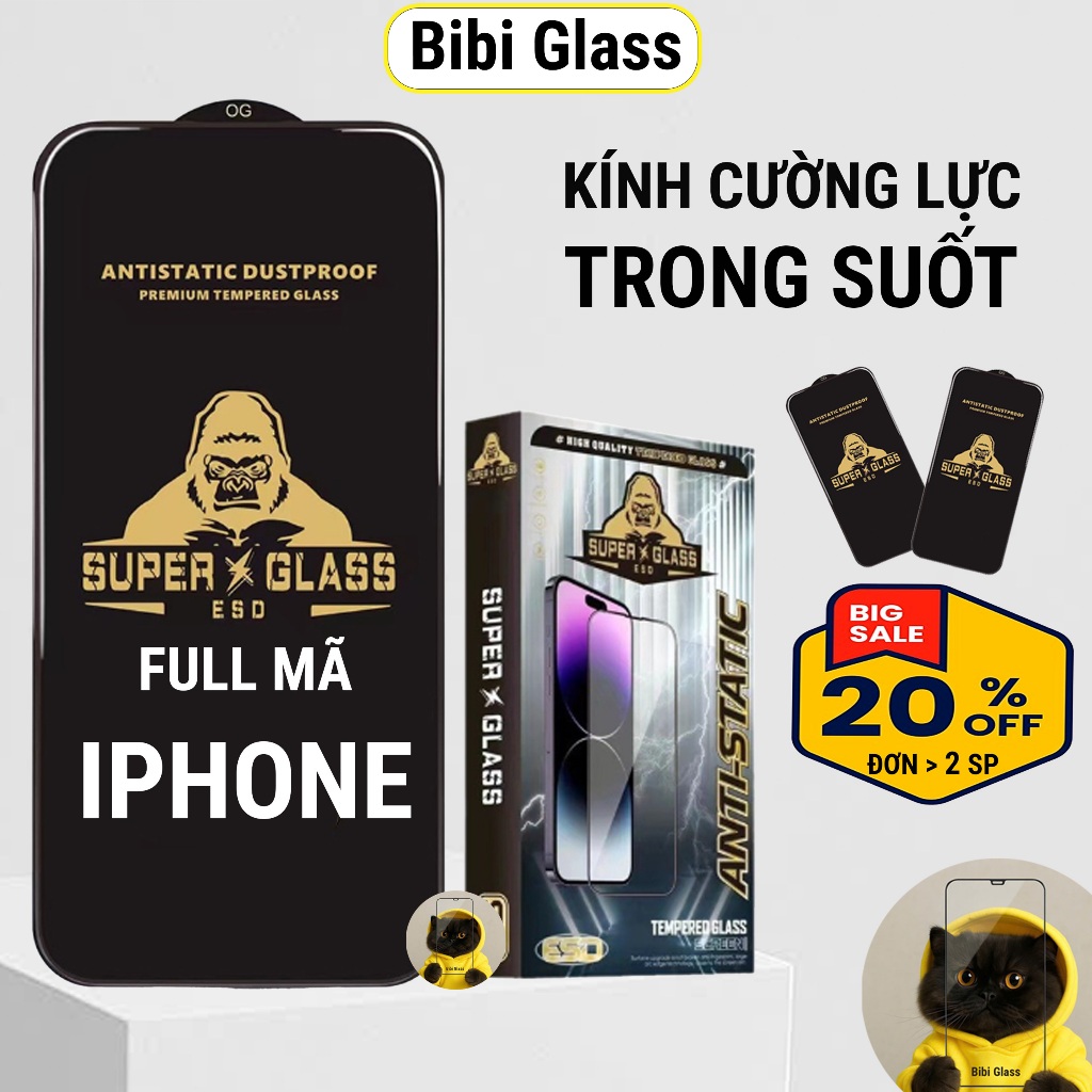 Kính cường lực iphone 17 16 15 14 13 12 11 x xs xsmax xr pro max promax air plus cao cấp
