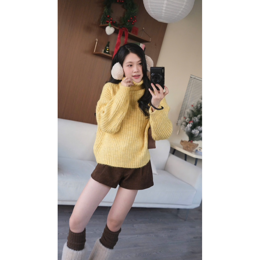 Áo len dài tay cổ lọ chất mịn Nữ the.sweaterweather TSW