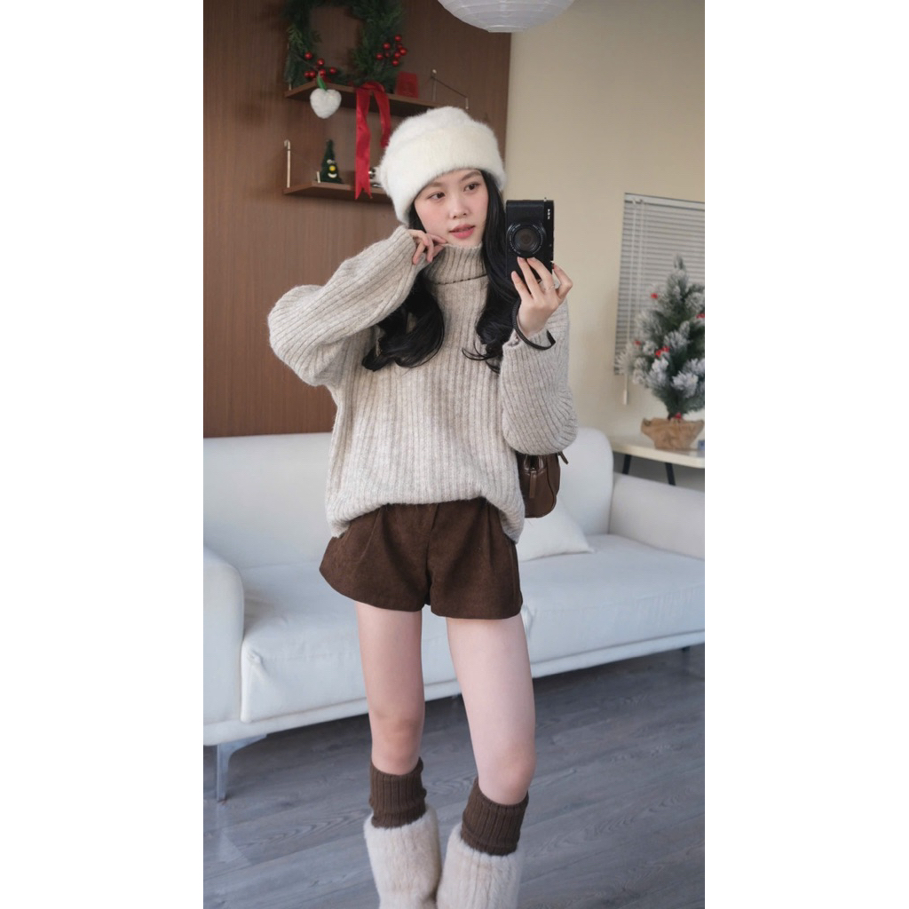 Áo len dài tay cổ lọ chất mịn Nữ the.sweaterweather TSW
