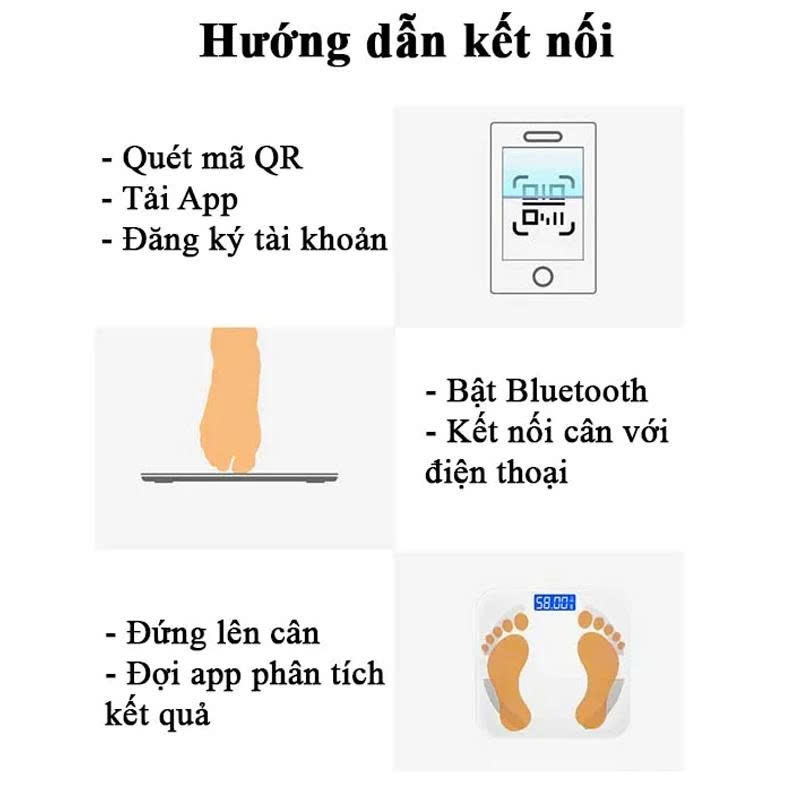 Cân Điện Tử Healthy Weight Scale Đo Sức Khỏe Thông Minh Và Phân Tích Chỉ Số Dùng Pin Aaa Tiện Dụng