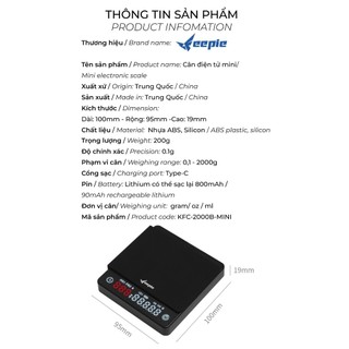 Cân điện tử thông minh chuyên espresso Feepie