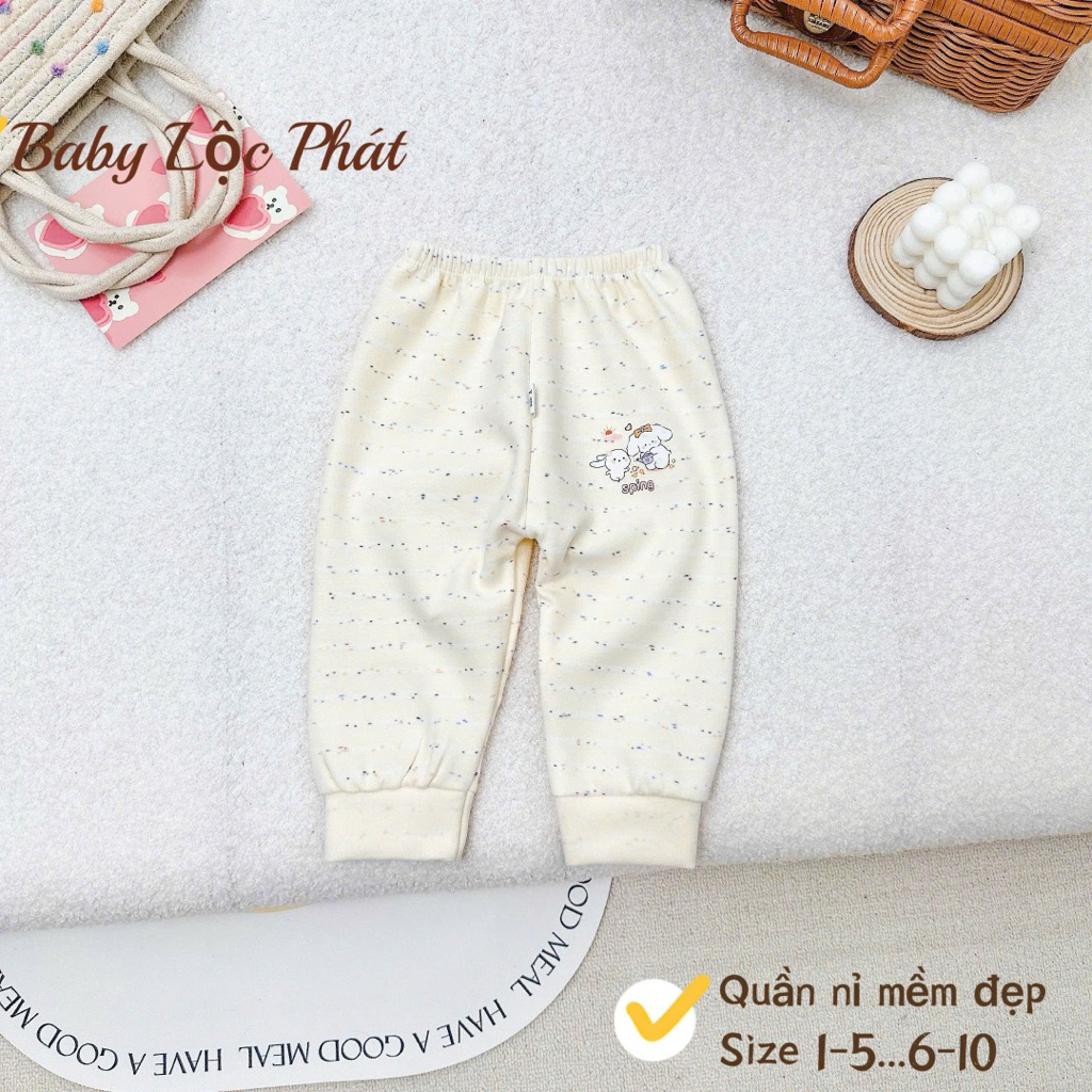 COMBO 5 Quần Dài Thu Đông Chất NỈ Siêu Nềm Đẹp Cho Bé Trai, Gái Từ 4-17kg