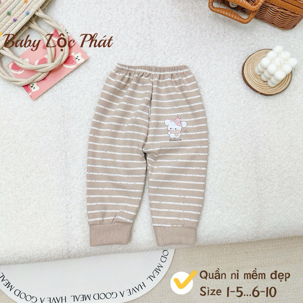 COMBO 5 Quần Dài Thu Đông Chất NỈ Siêu Nềm Đẹp Cho Bé Trai, Gái Từ 4-17kg