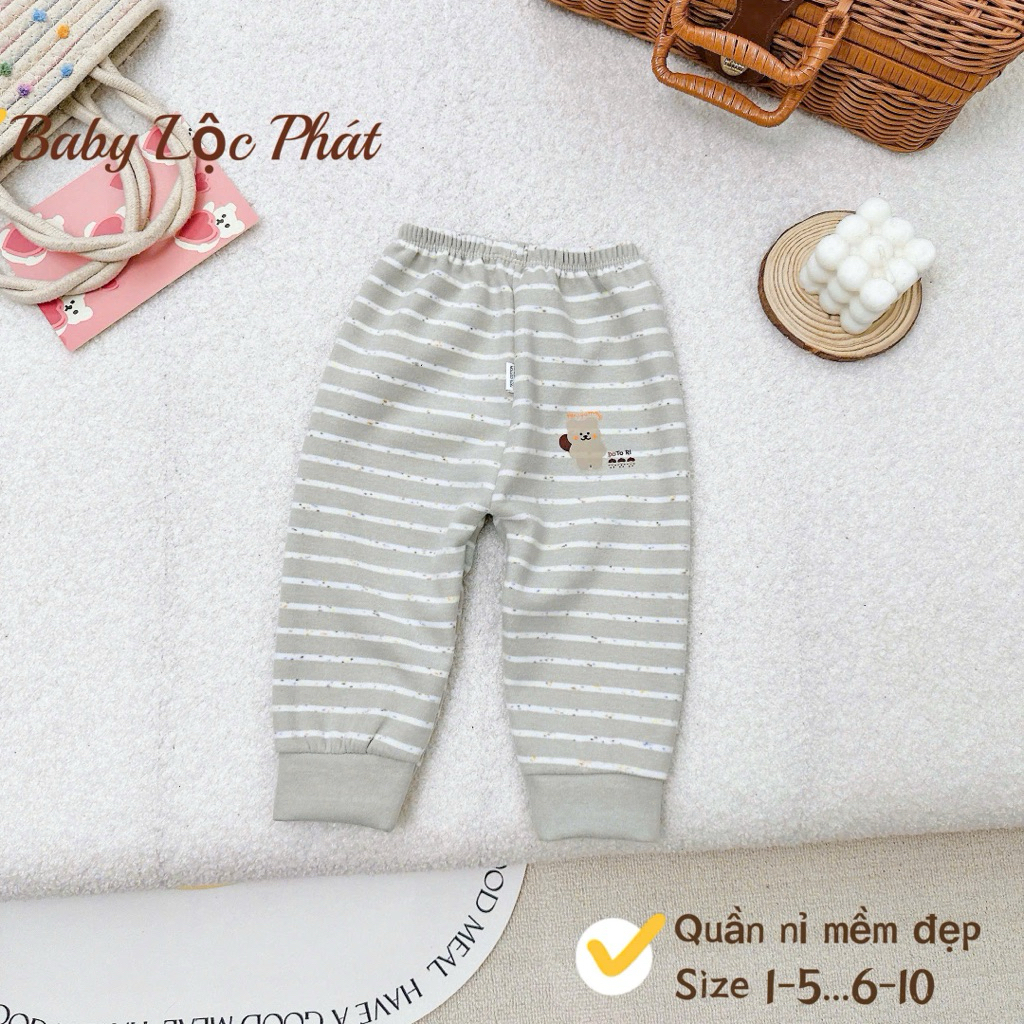 COMBO 5 Quần Dài Thu Đông Chất NỈ Siêu Nềm Đẹp Cho Bé Trai, Gái Từ 4-17kg