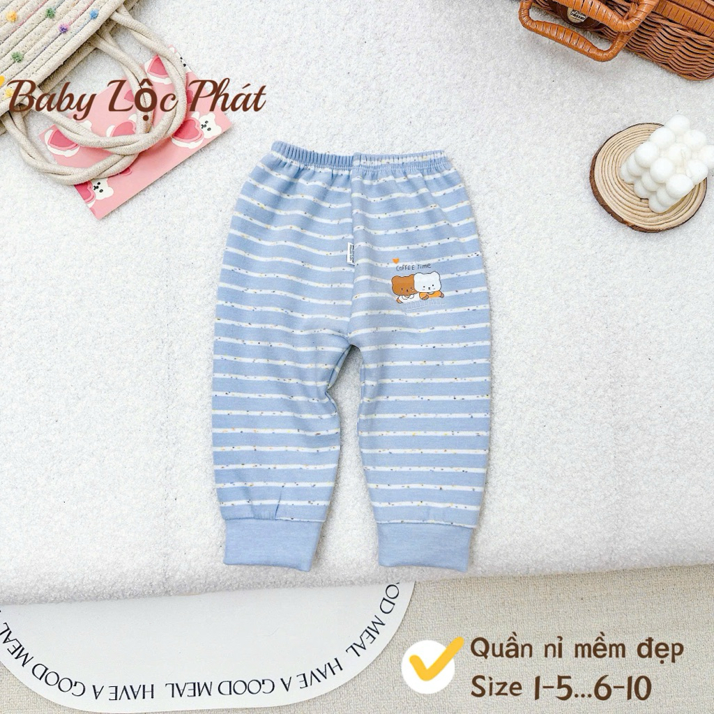 COMBO 5 Quần Dài Thu Đông Chất NỈ Siêu Nềm Đẹp Cho Bé Trai, Gái Từ 4-17kg